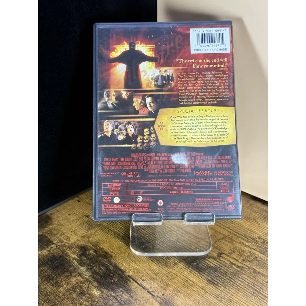 Angels & Demons DVD Tom Hanks Theatrical Edition Mystery Thriller Movie Disc - Picture 2 of 2